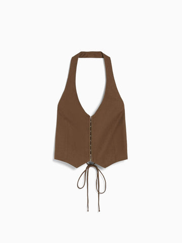 Linnen blend vest