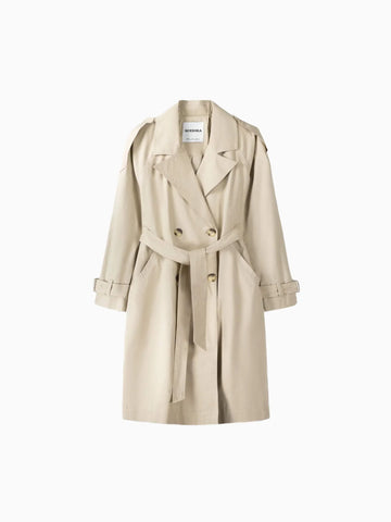 Katoenen trench jas