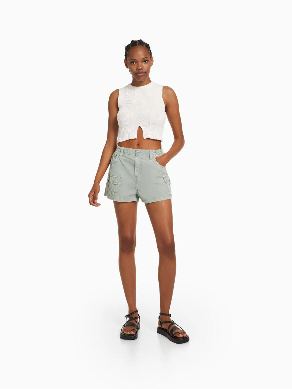 Shorts di cotone multi-cargo
