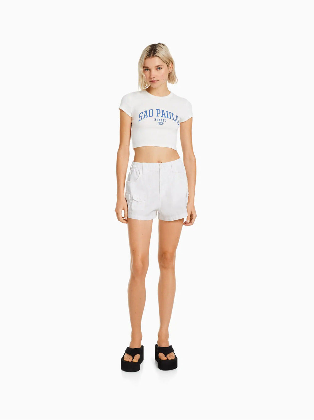 Shorts di cotone multi-cargo