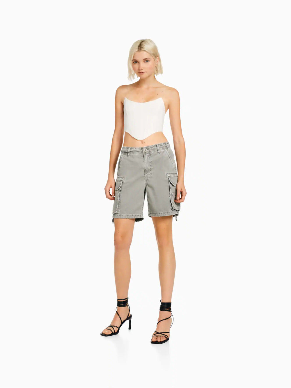 Katoenen vracht Bermuda shorts