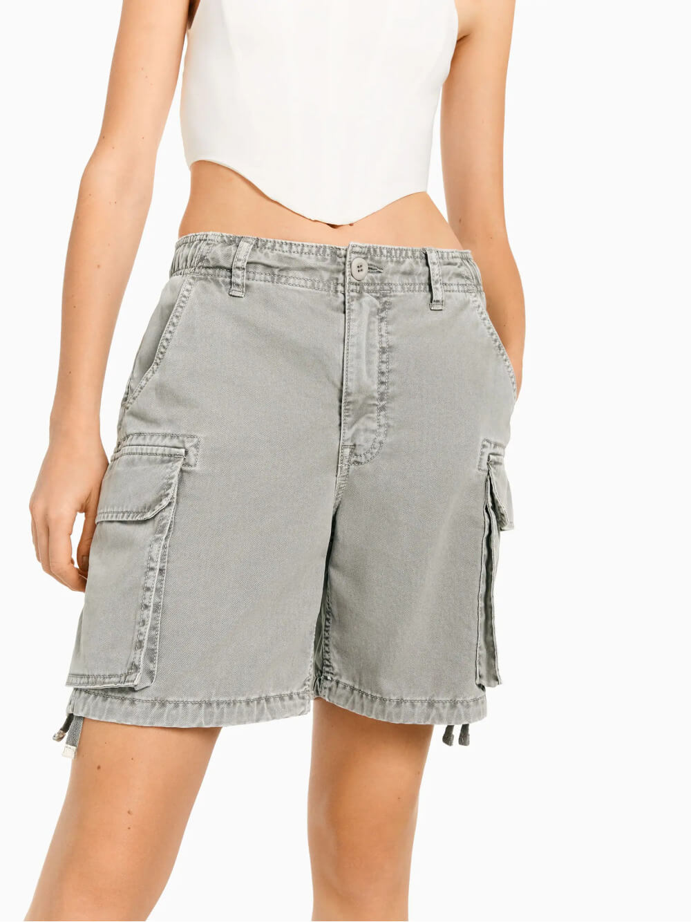 Katoenen vracht Bermuda shorts
