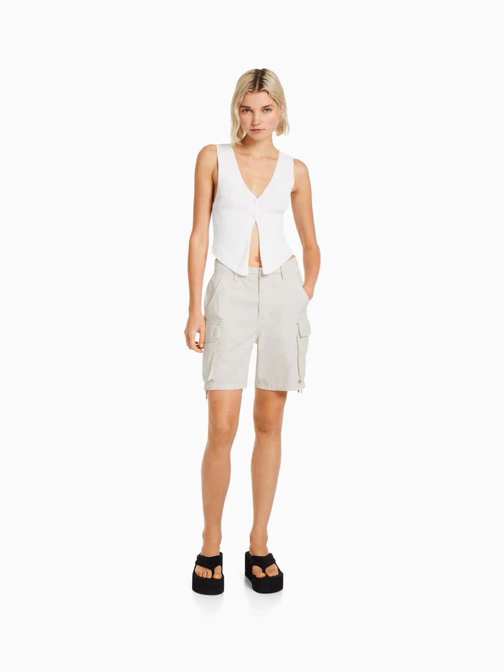 Katoenen vracht Bermuda shorts