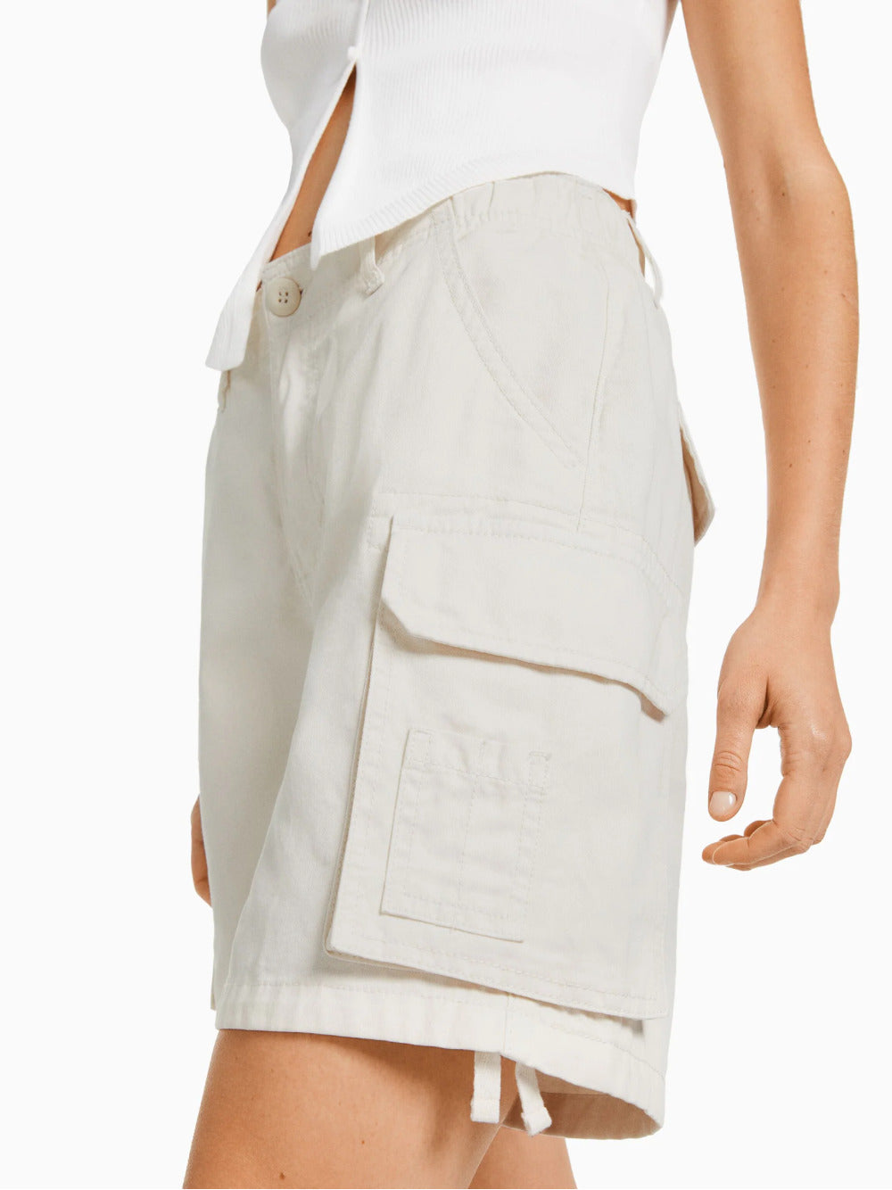 Katoenen vracht Bermuda shorts
