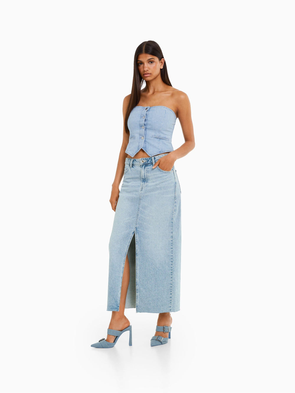 Gonna di denim lungo