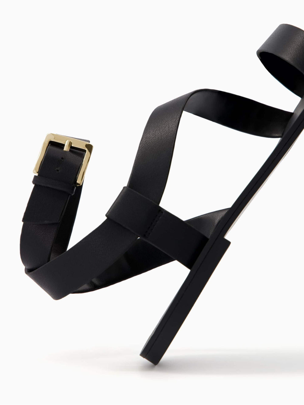 Platte sandalen met enkelriem