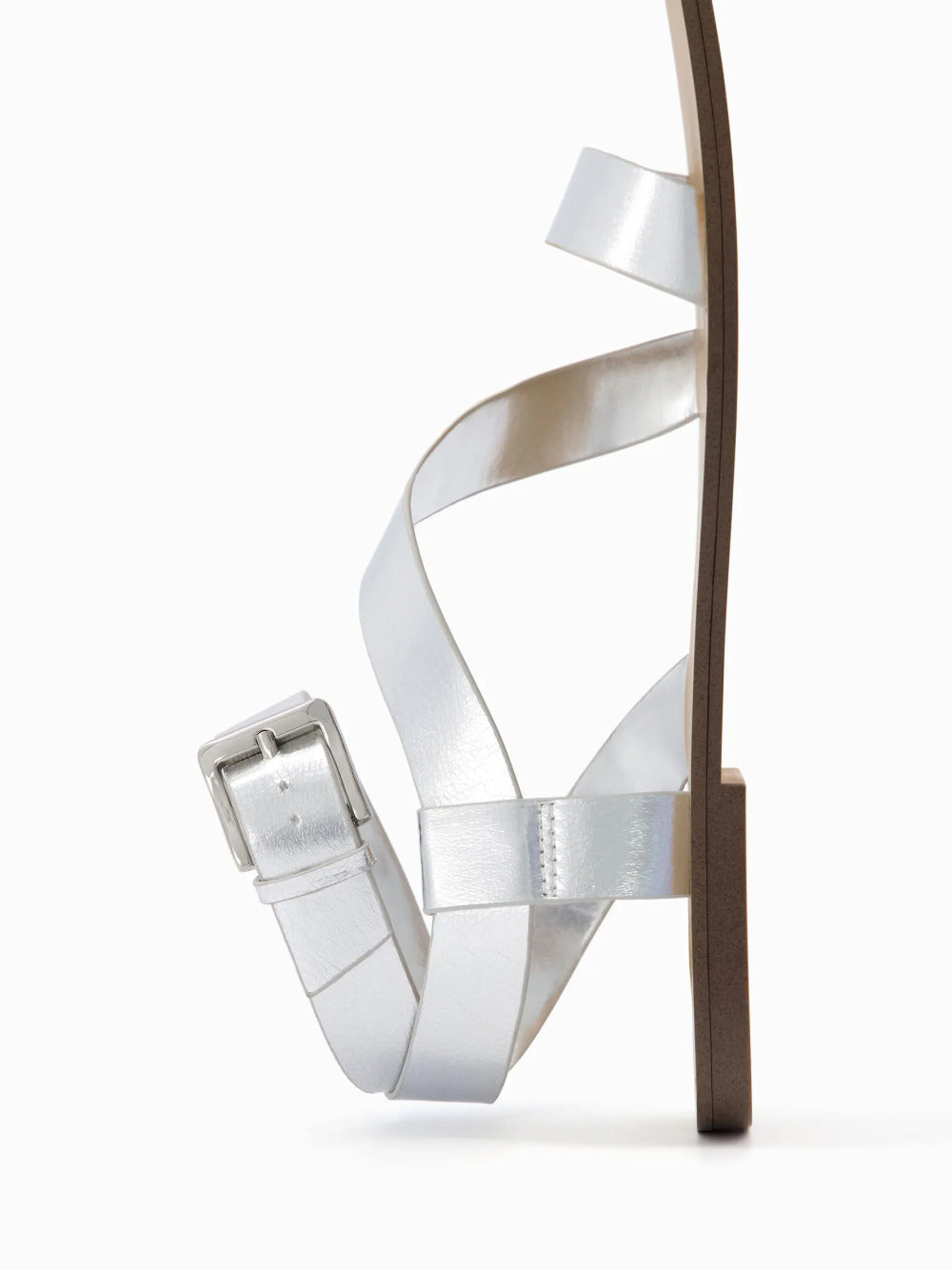 Platte sandalen met enkelriem