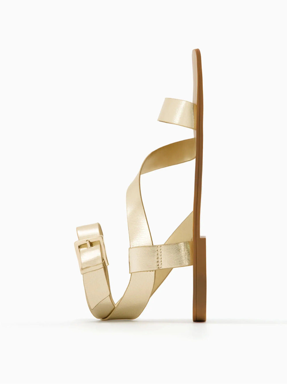 Platte sandalen met enkelriem