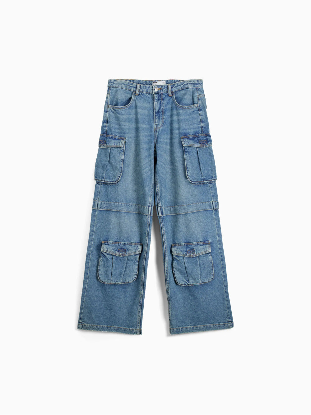 Jeans cargo multi-tasca