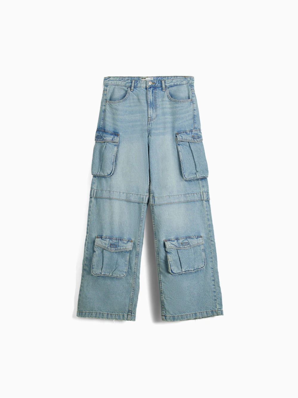 Jeans cargo multi-tasca