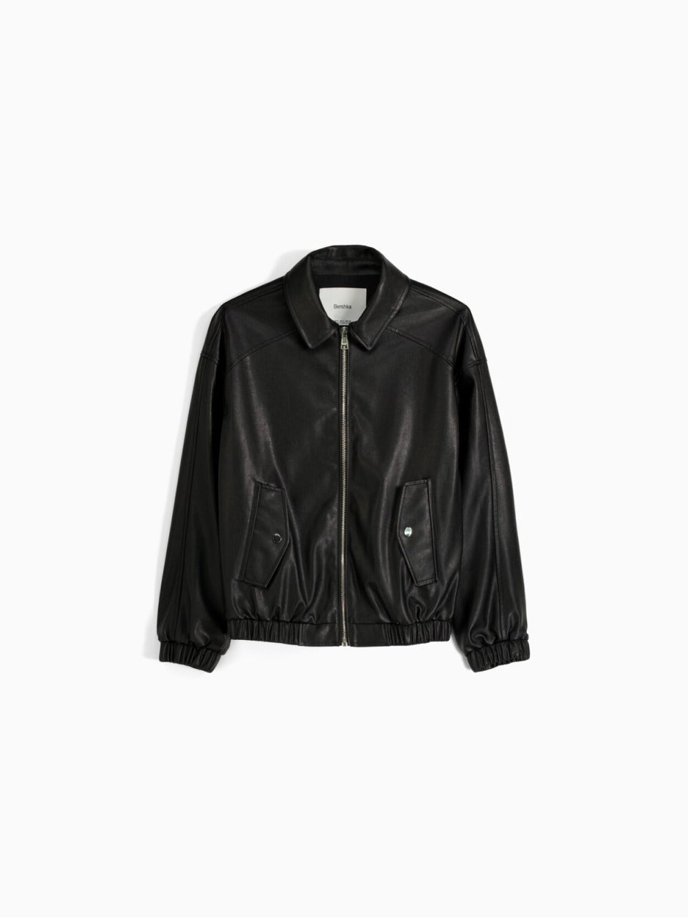 Faux lederen vader fit jas