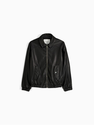 Faux lederen vader fit jas