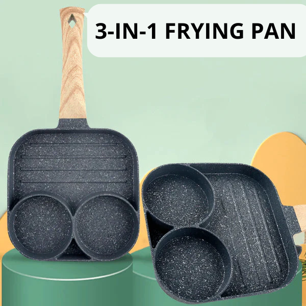 Fying Pan - 3 in 1 anti -aanbak + 4 houten lepel [gratis cadeau]