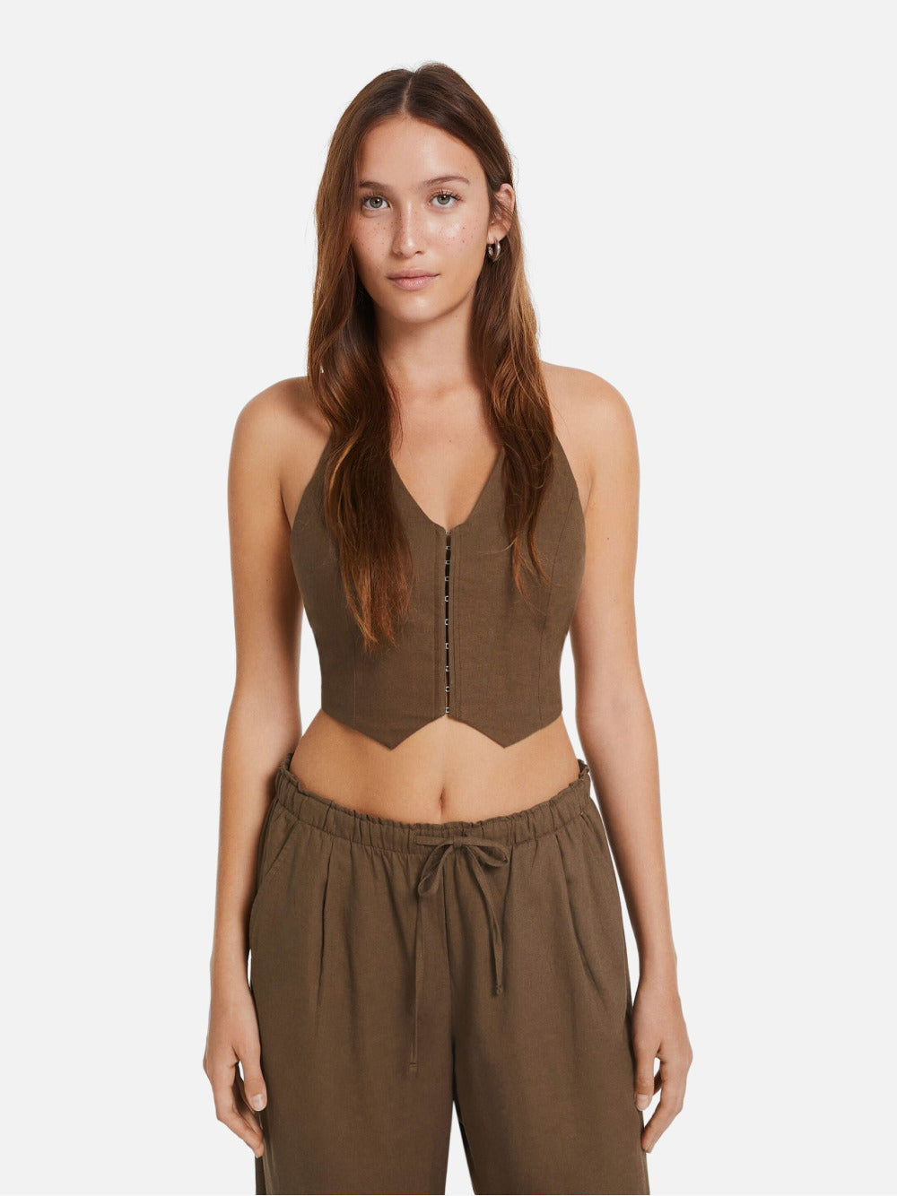 Linnen blend vest