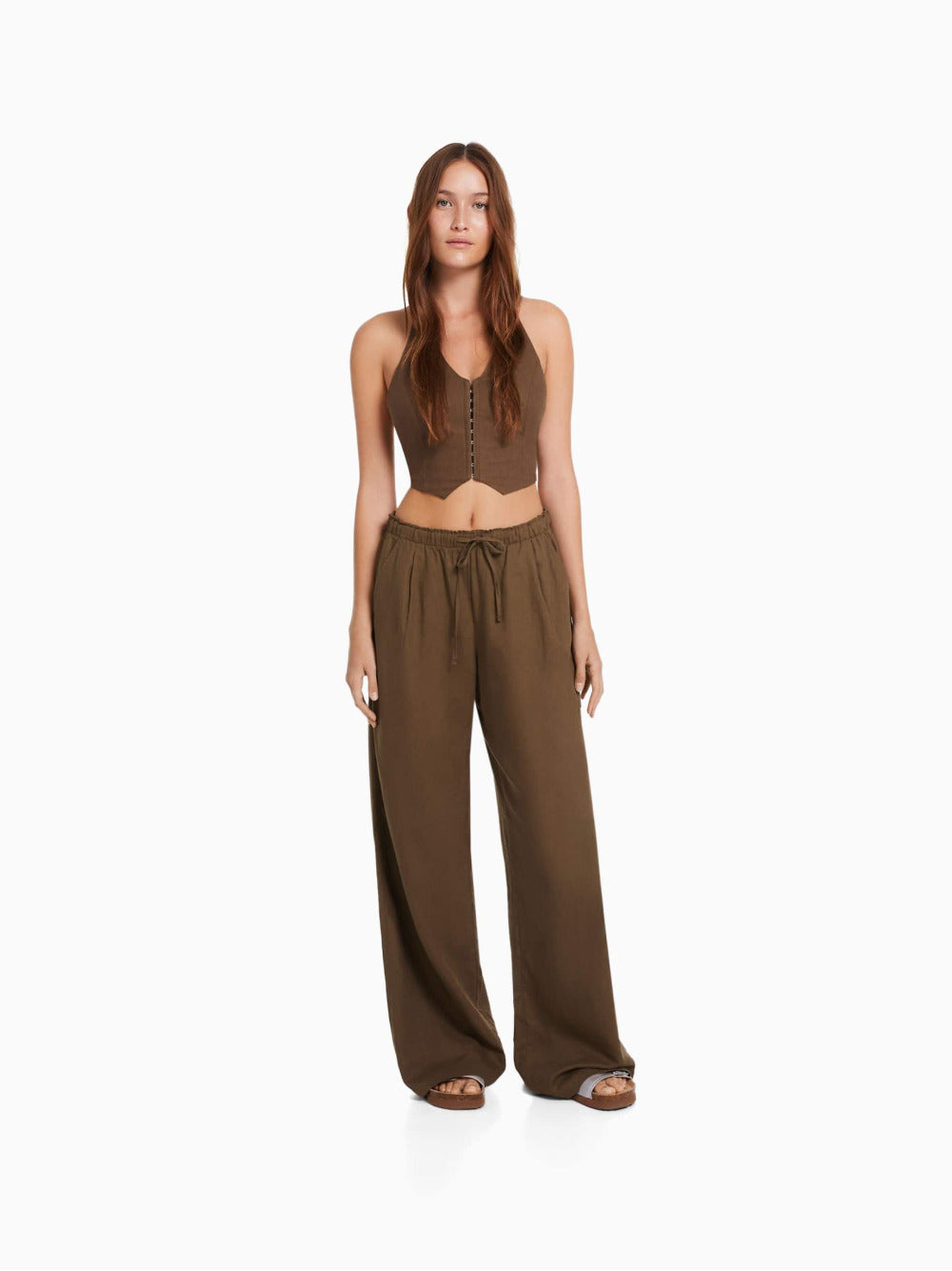 Linnen blend vest