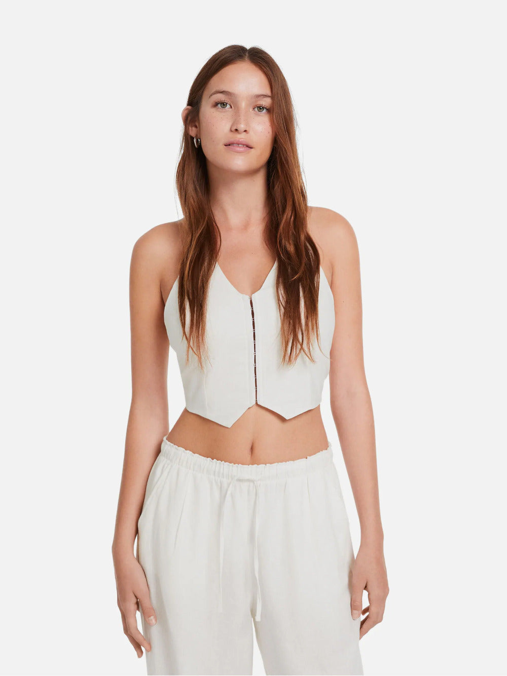Linnen blend vest