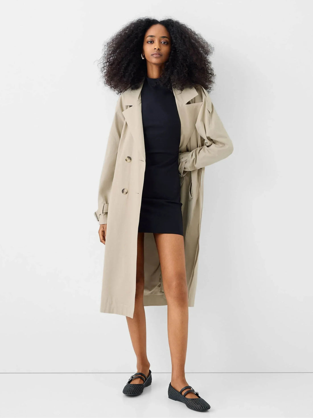 Katoenen trench jas