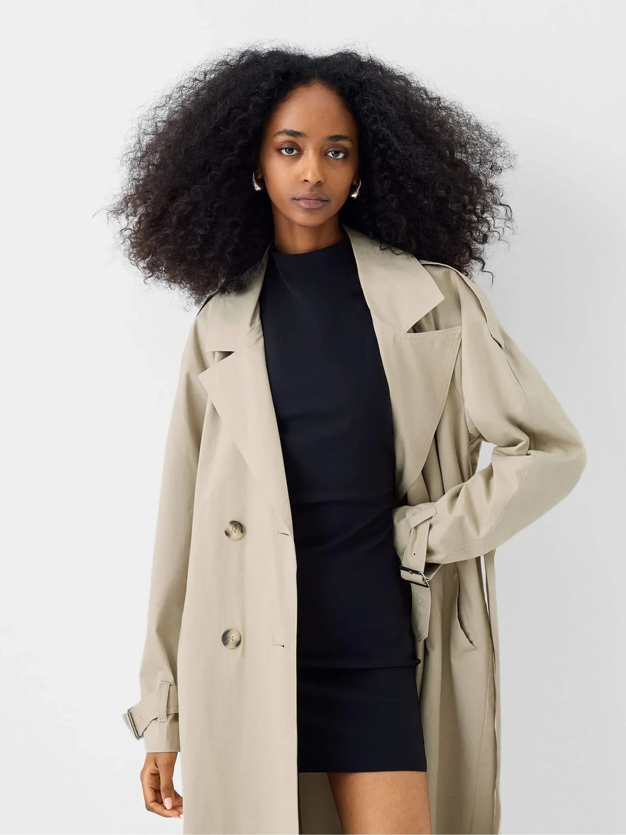 Katoenen trench jas