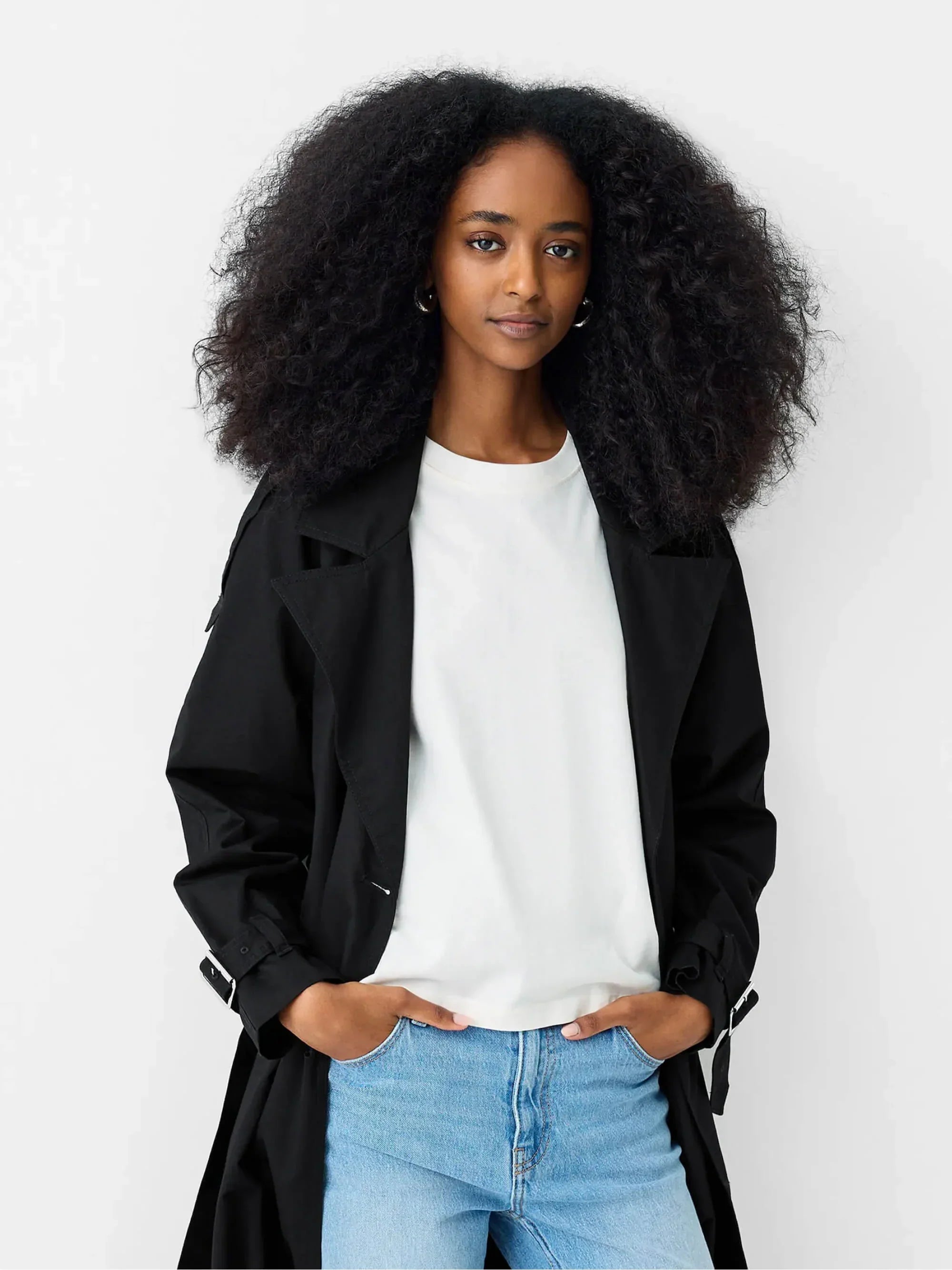 Katoenen trench jas