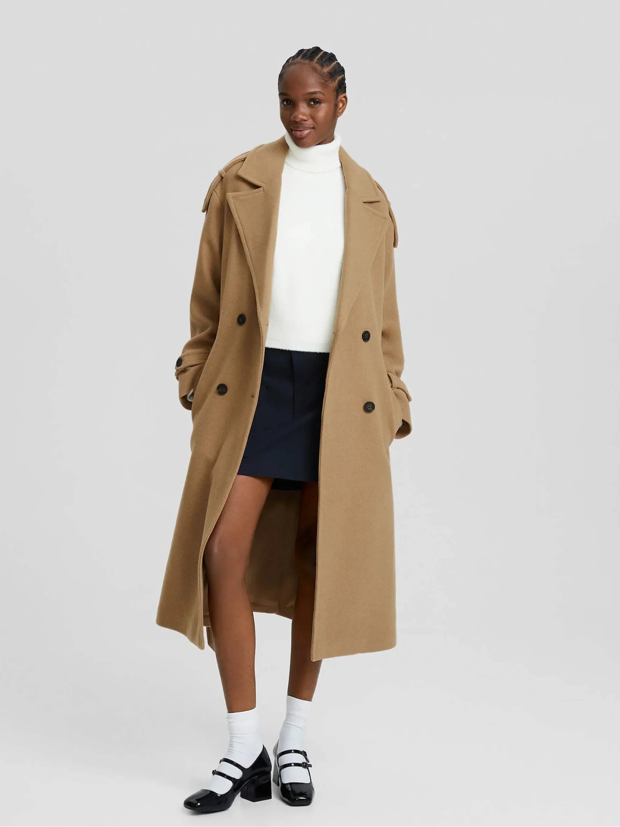 Katoenen trench jas