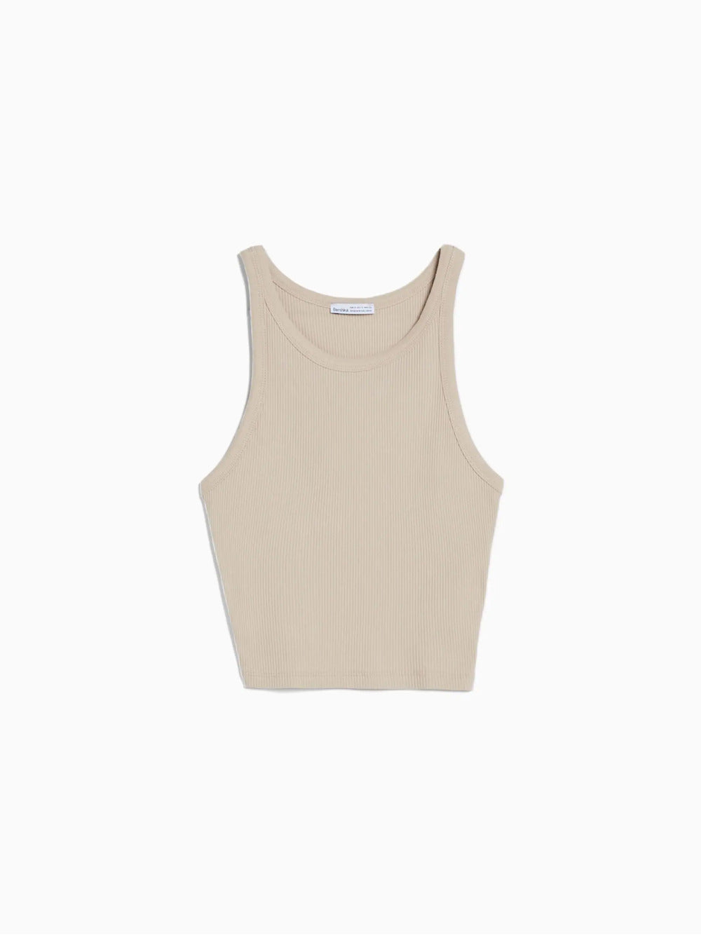 T-shirt a coste senza maniche