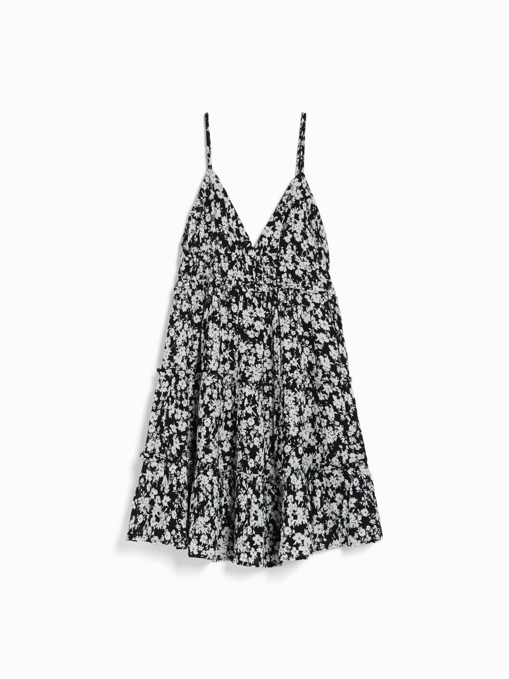 Mini -Kleid mit gekräuselten Gurten