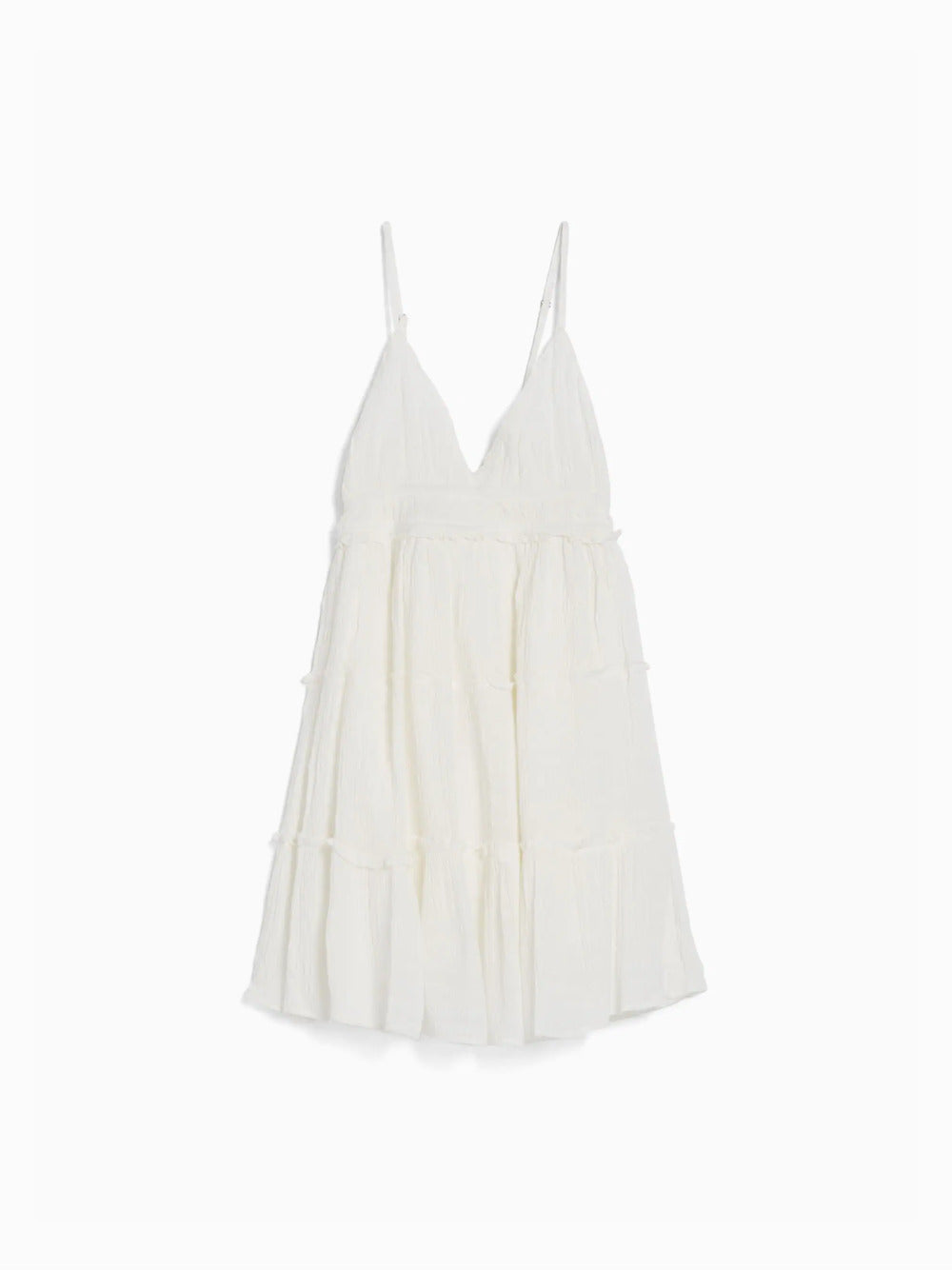 Mini -Kleid mit gekräuselten Gurten