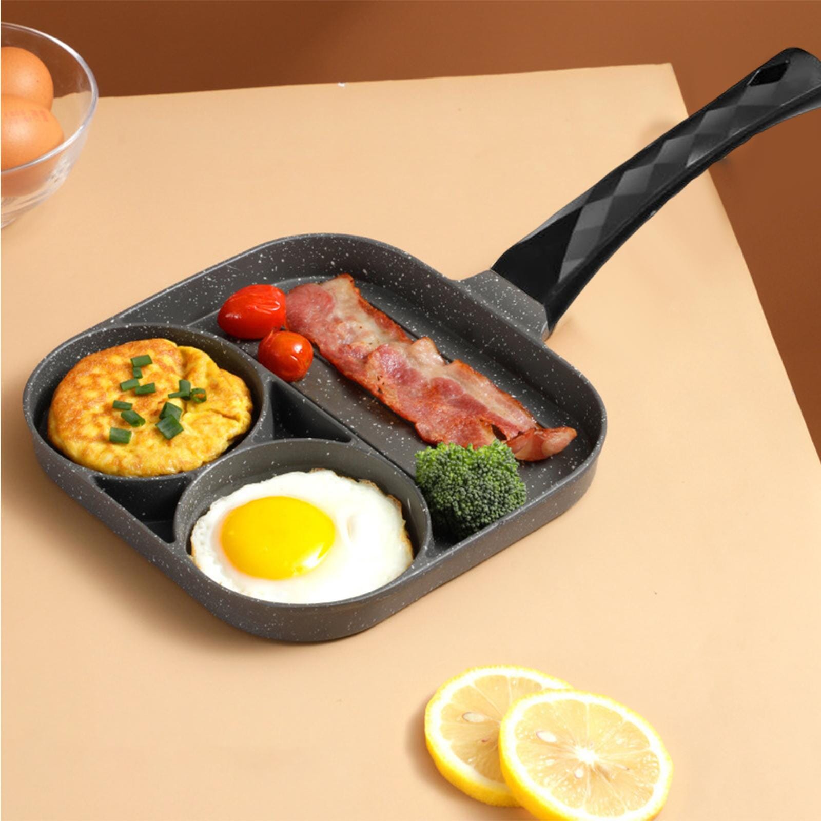 Fying Pan - 3 in 1 anti -aanbak + 4 houten lepel [gratis cadeau]