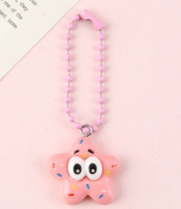 🌟 Leuke roze ster sleutelhanger