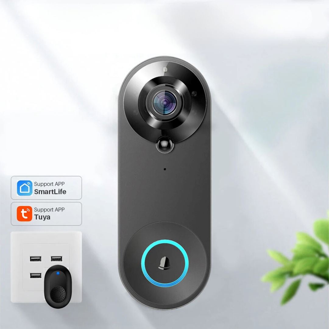 Smart Wi-Fi Doorbell con visione notturna e citofono
